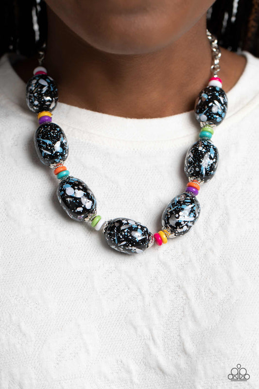 Paparazzi Accessories - No Laughing Splatter - Multicolor Necklace - Bling by JessieK