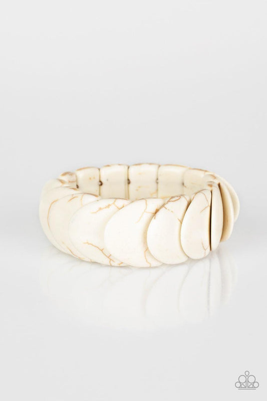 Paparazzi Accessories - Nomadic Nature - White Bracelet - Bling by JessieK