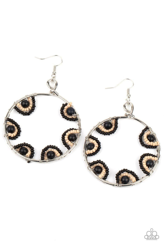 Paparazzi Accessories - Off The Rim - Black Earrings - Bling by JessieK