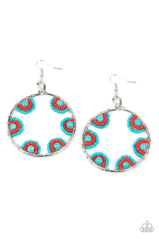 Paparazzi Accessories - Off The Rim - Blue Earrings - Bling by JessieK