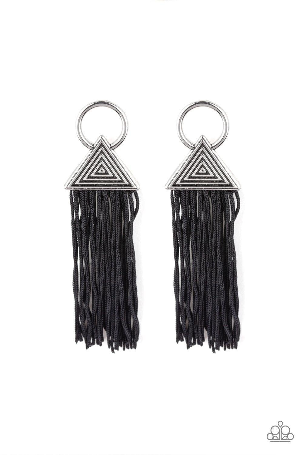 Paparazzi Accessories - Oh My Giza - Black Earrings - Bling by JessieK