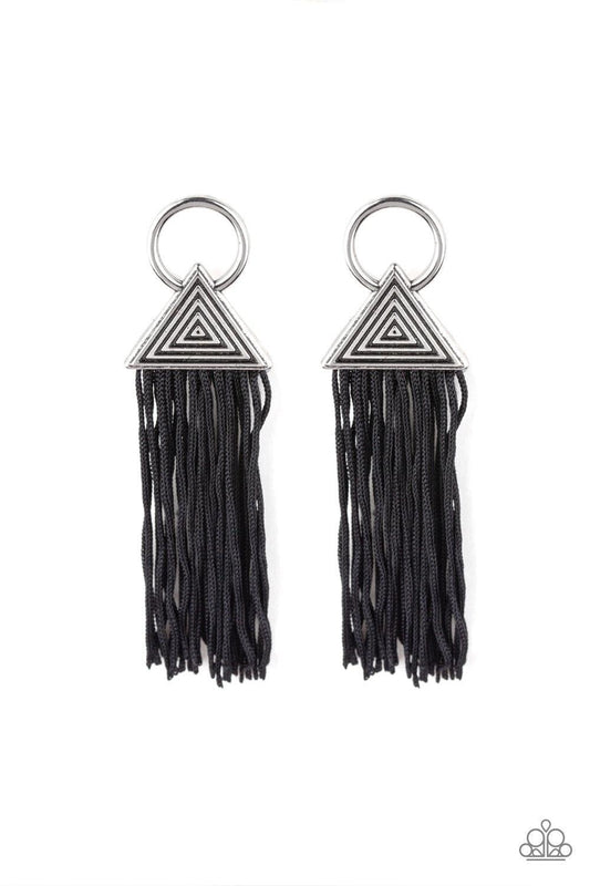 Paparazzi Accessories - Oh My Giza - Black Earrings - Bling by JessieK