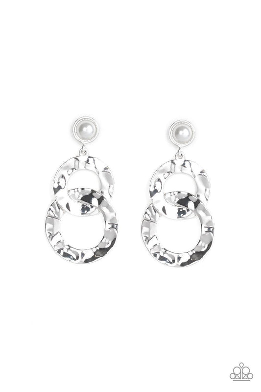 Paparazzi Accessories - On Scene - White Earrings - Bling by JessieK