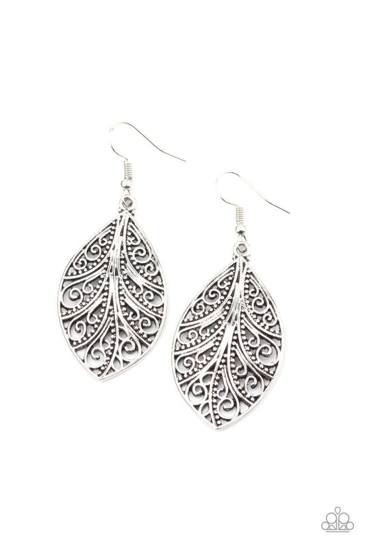 Paparazzi Accessories - One Vine Day - Silver Earrings - Bling by JessieK