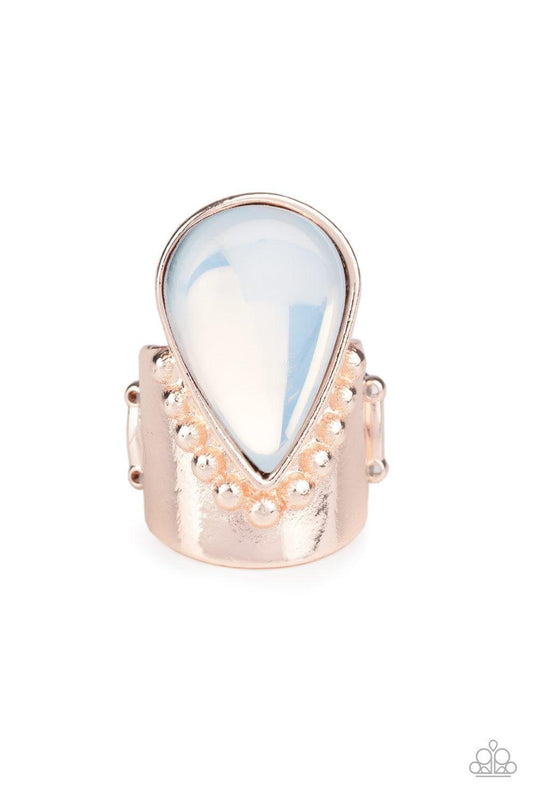 Paparazzi Accessories - Opal Mist - Rose Gold Ring - Bling by JessieK