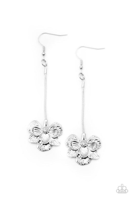 Paparazzi Accessories - Opulently Orchid - Silver Earrings - Bling by JessieK