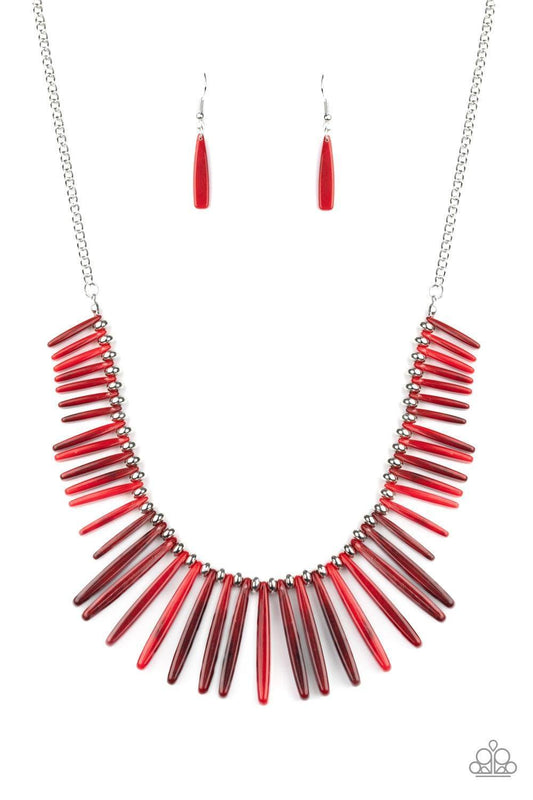 Paparazzi Accessories - Out Of My Element - Red Necklace - Bling by JessieK