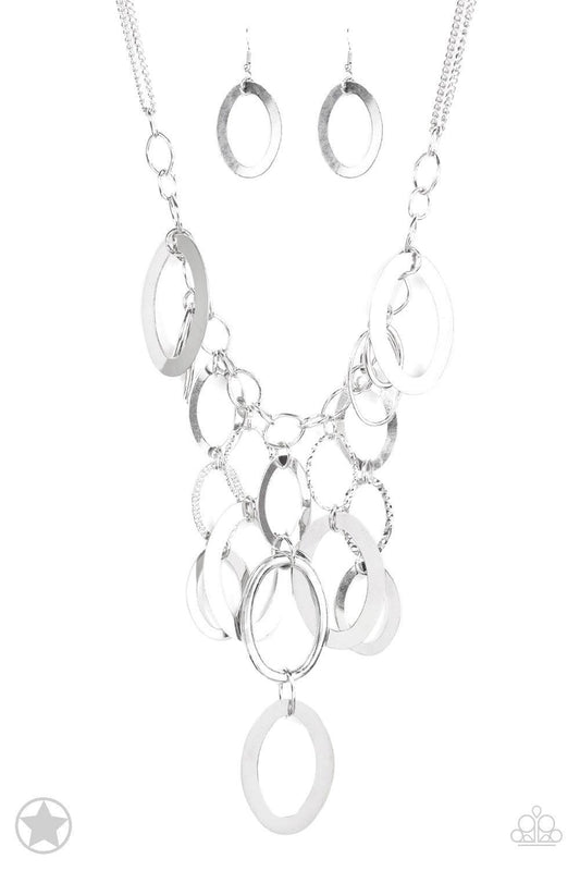 Paparazzi Accessories - Paparazzi Blockbuster Necklace: a Silver Spell - Bling by JessieK
