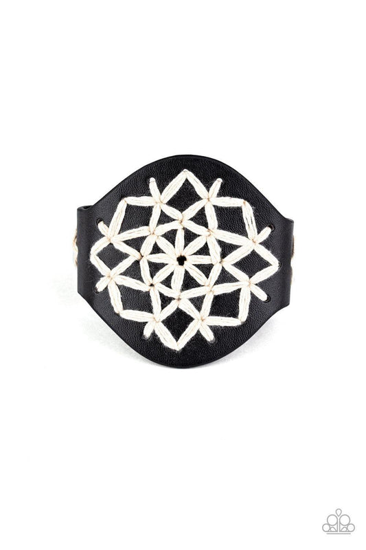 Paparazzi Accessories - Paparazzi Jewelry a Cross-stitch In Time - Black Snap Bracelet - Bling by JessieK