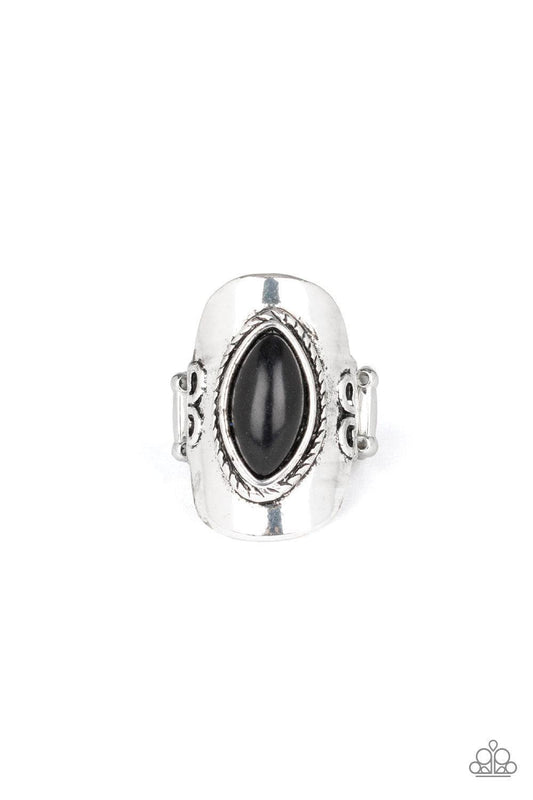 Paparazzi Accessories - Plain Ride - Black Ring - Bling by JessieK