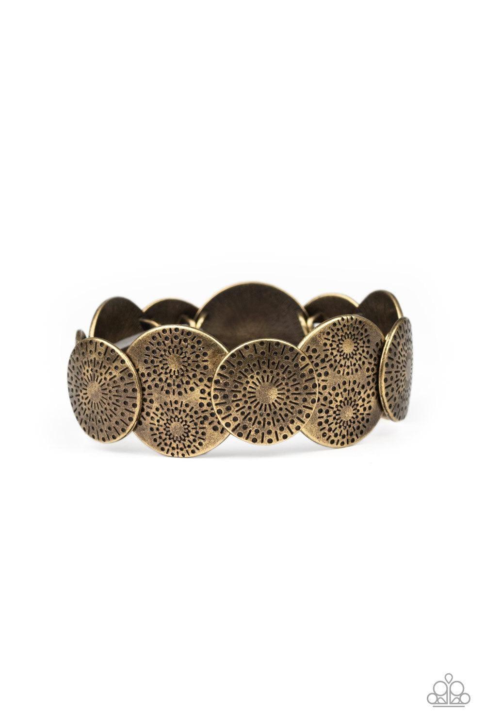 Paparazzi Accessories - Pleasantly Posy - Brass Bracelet - Bling by JessieK
