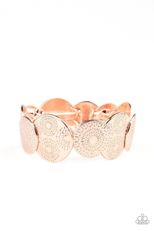 Paparazzi Accessories - Pleasantly Posy - Rose Gold Bracelet - Bling by JessieK
