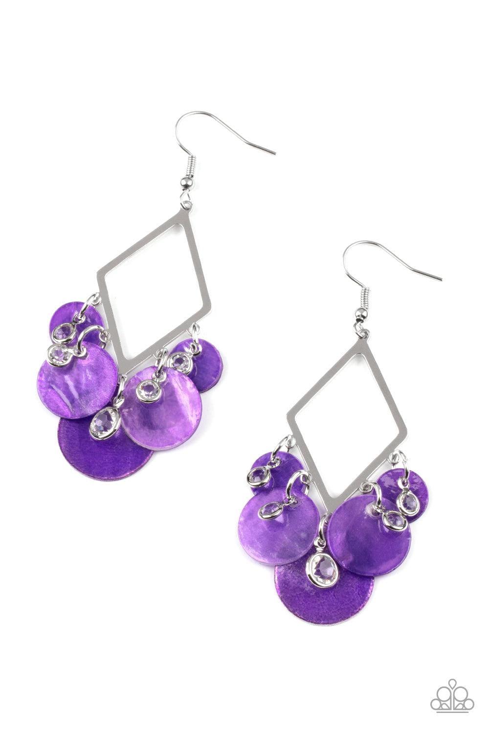 Paparazzi Accessories - Pomp And Circumstance - Purple Earrings - Bling by JessieK