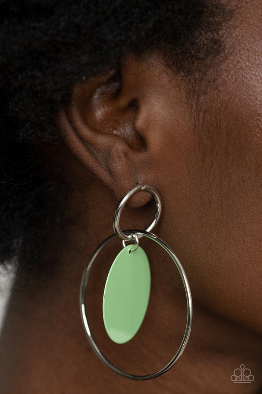Paparazzi Accessories - Pop, Look, And Listen - Green Earrings - Bling by JessieK
