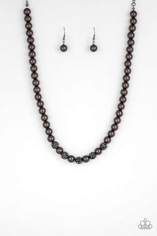 Paparazzi Accessories - Posh Boss - Black Pearl Necklace - Bling by JessieK