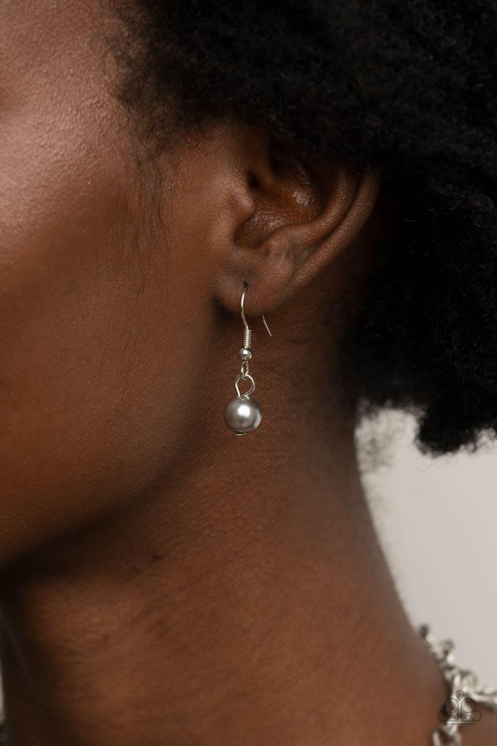 Paparazzi Accessories - Positively Pearl-escent - Silver Necklace - Bling by JessieK