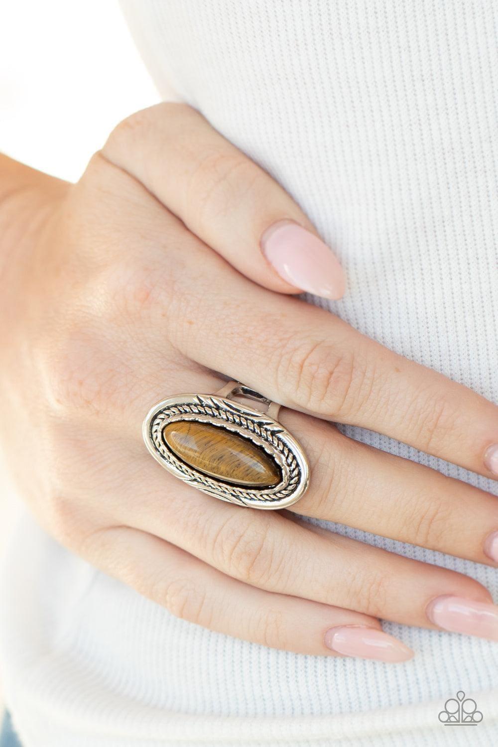 Paparazzi Accessories - Primal Instincts - Brown Ring - Bling by JessieK