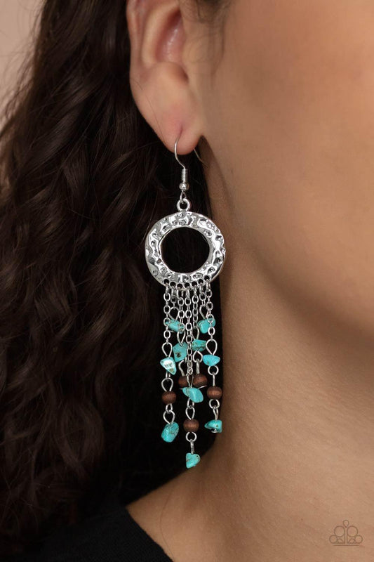 Paparazzi Accessories - Primal Prestige - Blue Earrings - Bling by JessieK