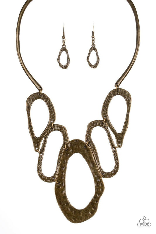 Paparazzi Accessories - Prime Prowess - Brass Necklace - Bling by JessieK