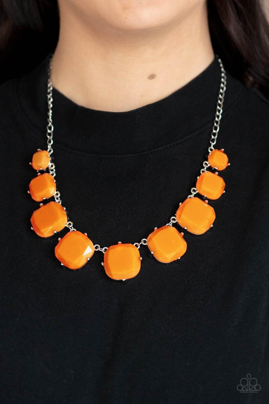 Paparazzi Accessories - Prismatic Prima Donna - Orange Necklace - Bling by JessieK