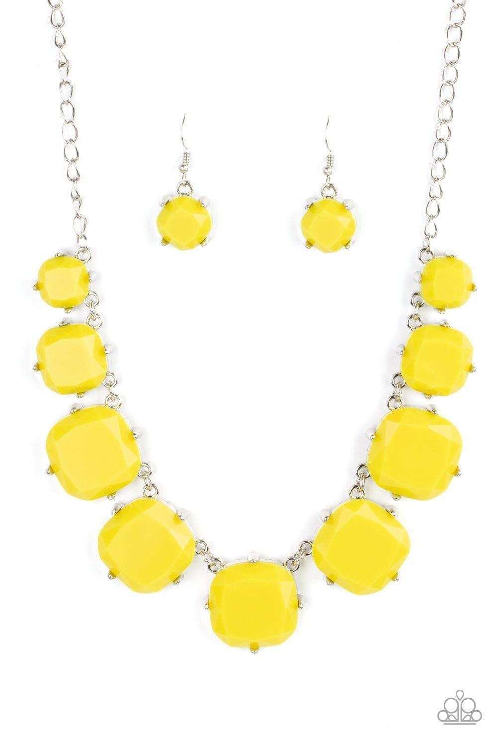 Paparazzi Accessories - Prismatic Prima Donna – Yellow Necklace - Bling by JessieK