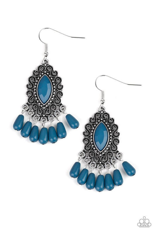 Paparazzi Accessories - Private Villa - Blue Earrings - Bling by JessieK