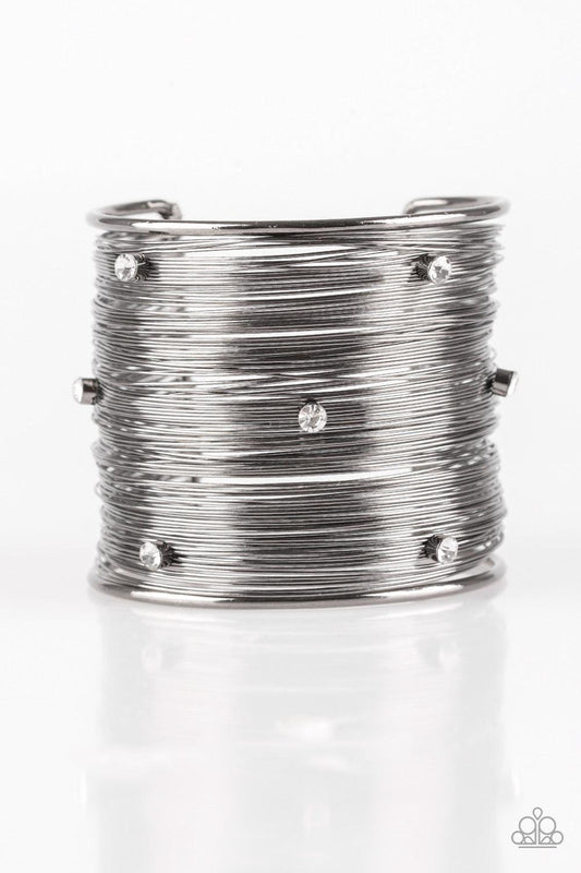 Paparazzi Accessories - Professional Prima Donna - Black Bracelet - Bling by JessieK