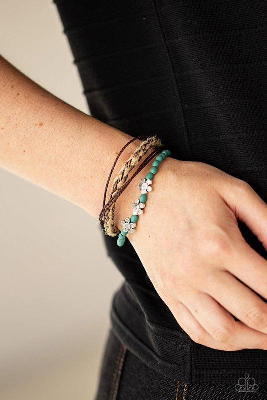 Paparazzi Accessories - Raffia Remix - Blue Bracelet - Bling by JessieK