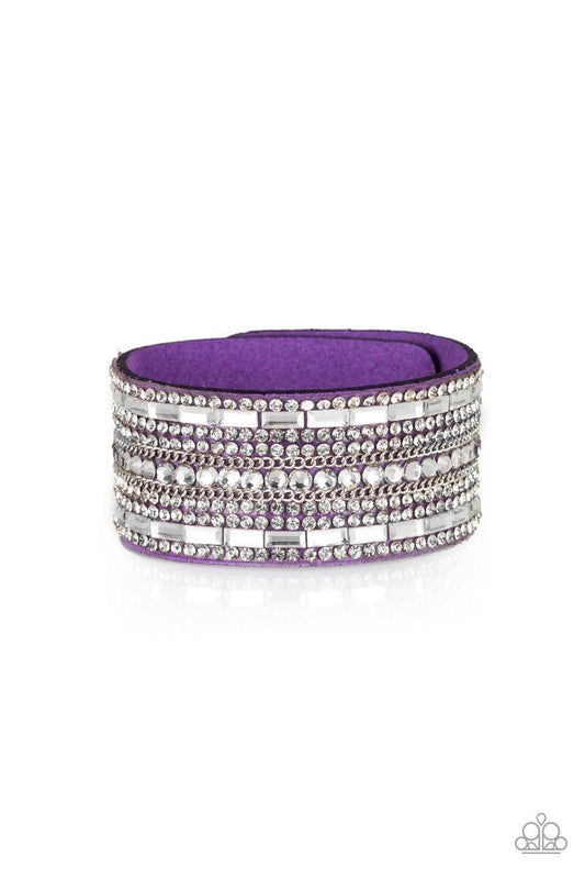 Paparazzi Accessories - Rebel Radiance - Purple Snap Bracelet - Bling by JessieK