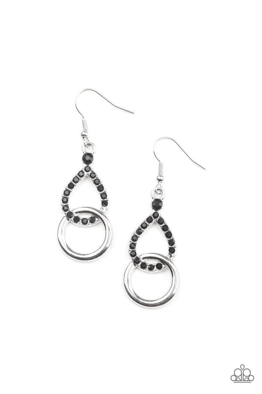Paparazzi Accessories - Red Carpet Couture - Black Dainty Earrings - Bling by JessieK