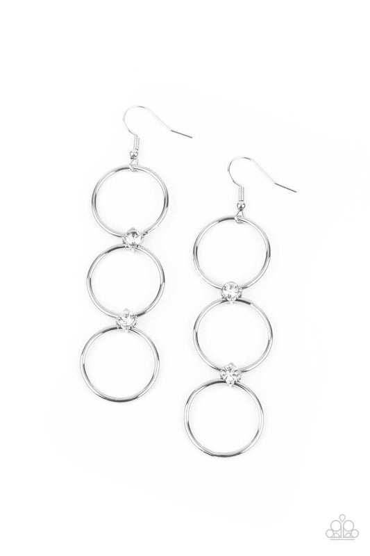 Paparazzi Accessories - Refined Society - White Earrings - Bling by JessieK