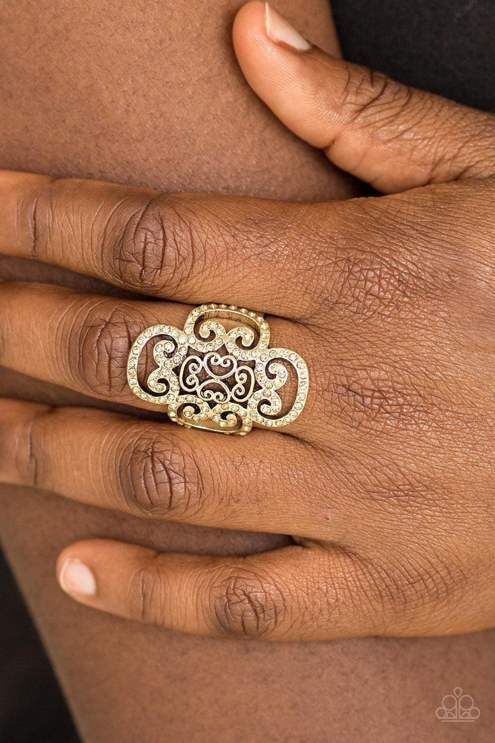 Paparazzi Accessories - Regal Regalia - Brass Ring - Bling by JessieK