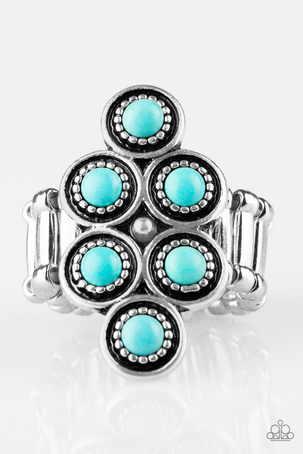 Paparazzi Accessories - River Rock Rhythm - Blue Ring - Bling by JessieK