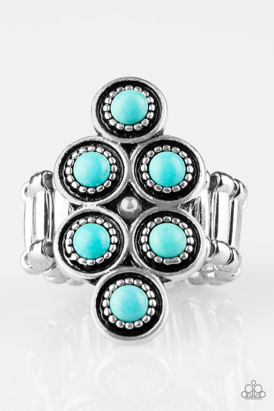 Paparazzi Accessories - River Rock Rhythm - Blue Ring - Bling by JessieK