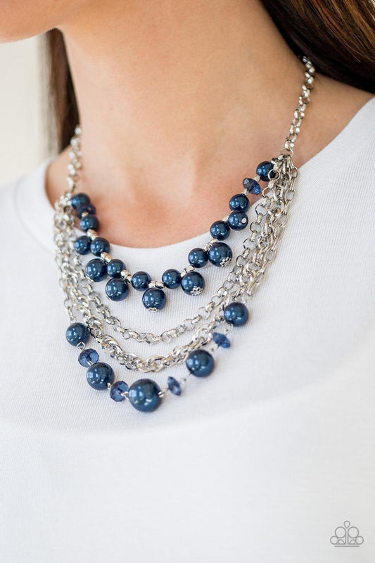 Paparazzi Accessories - Rockin Rockette - Blue Necklace - Bling by JessieK