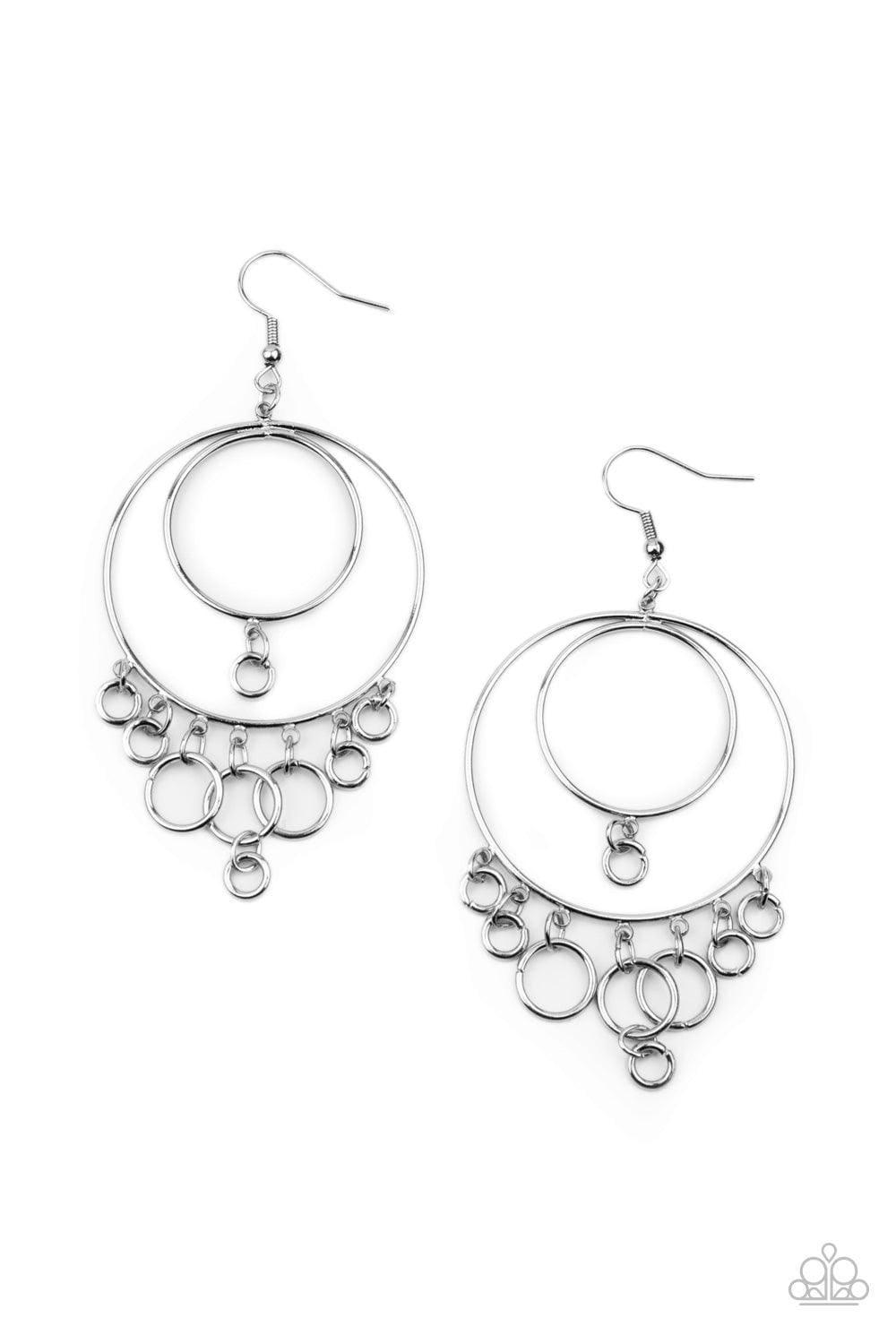 Paparazzi Accessories - Roundabout Radiance - Black Earrings - Bling by JessieK