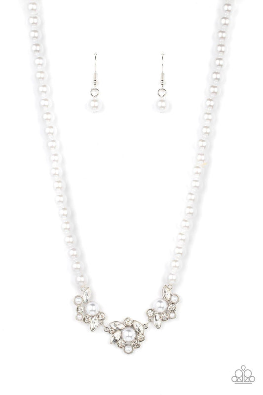 Paparazzi Accessories - Royal Renditions - White Necklace - Bling by JessieK