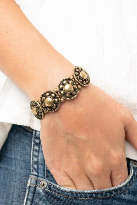 Paparazzi Accessories - Rural Fields - Brass Bracelet - Bling by JessieK