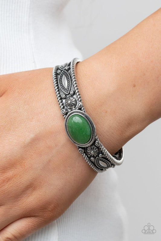 Paparazzi Accessories - Rural Repose - Green Bracelet - Bling by JessieK