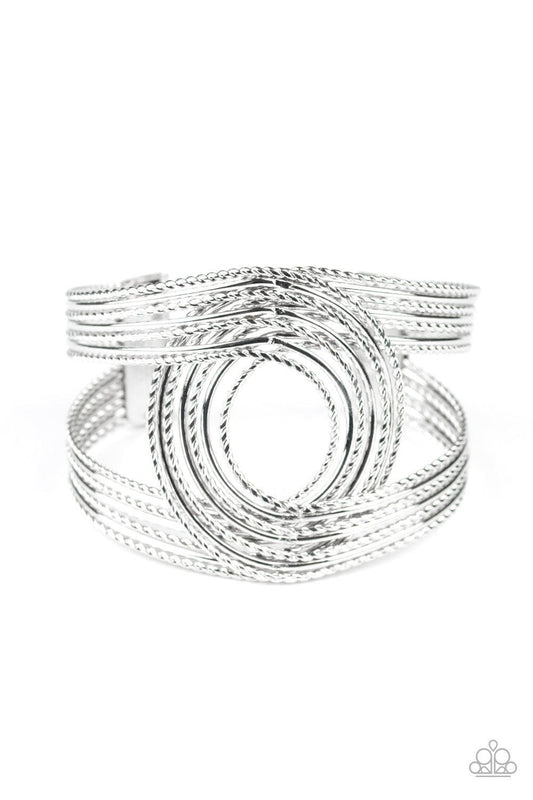 Paparazzi Accessories - Rustic Coils - Silver Bracelet - Bling by JessieK