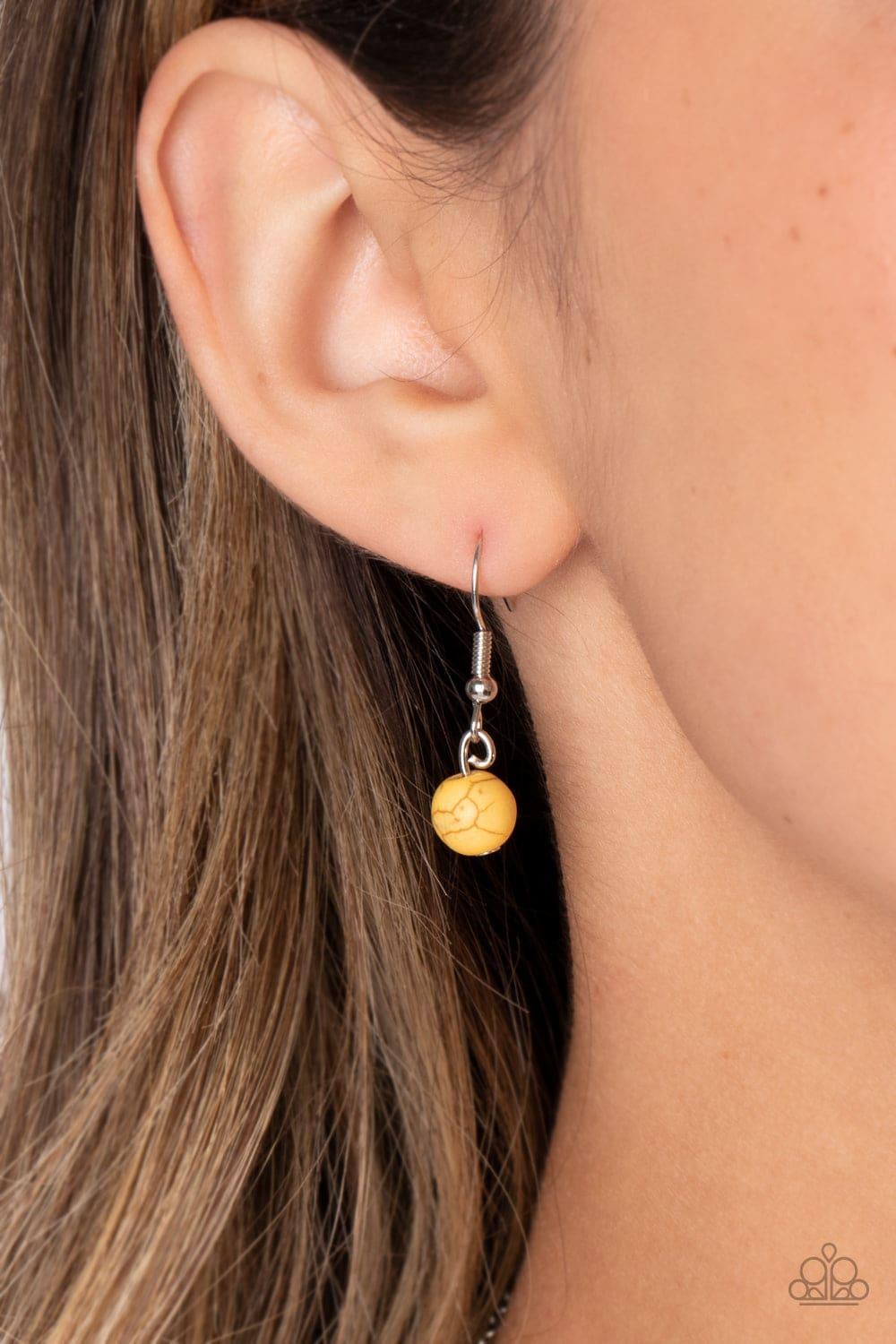 Paparazzi Accessories - Sahara Sea - Yellow Necklace - Bling by JessieK