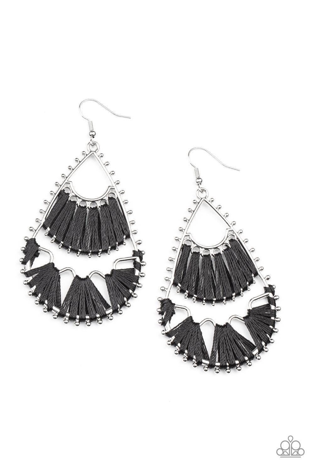 Paparazzi Accessories - Samba Scene - Black Earrings - Bling by JessieK