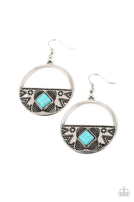 Paparazzi Accessories - Sandstone Prairie - Blue Earrings - Bling by JessieK