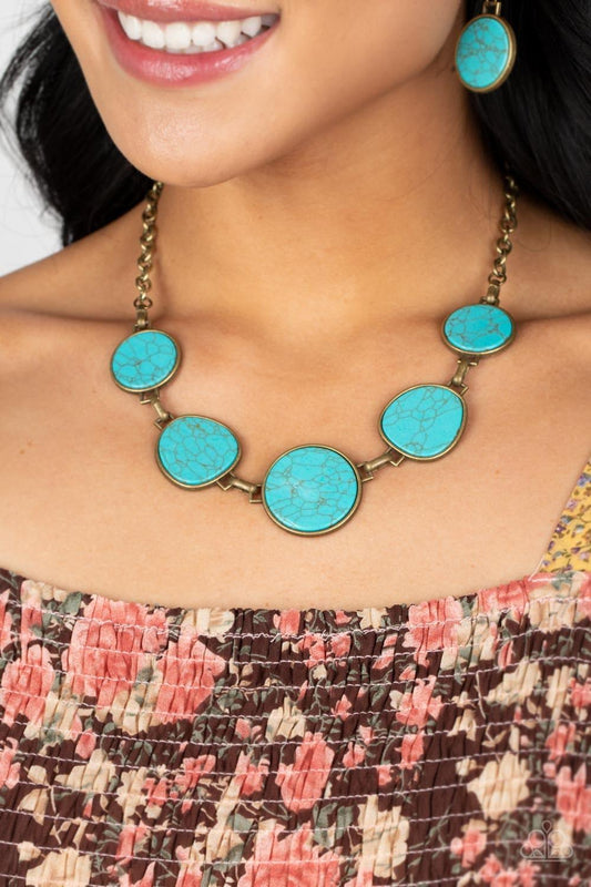 Paparazzi Accessories - Santa Fe Flats - Brass Necklace - Bling by JessieK