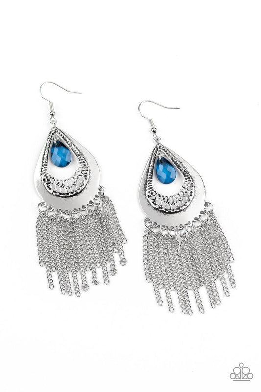 Paparazzi Accessories - Scattered Storms - Blue Earrings - Bling by JessieK