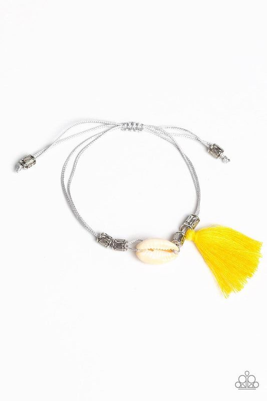 Paparazzi Accessories - Sea If i Care - Yellow Urban Bracelet - Bling by JessieK