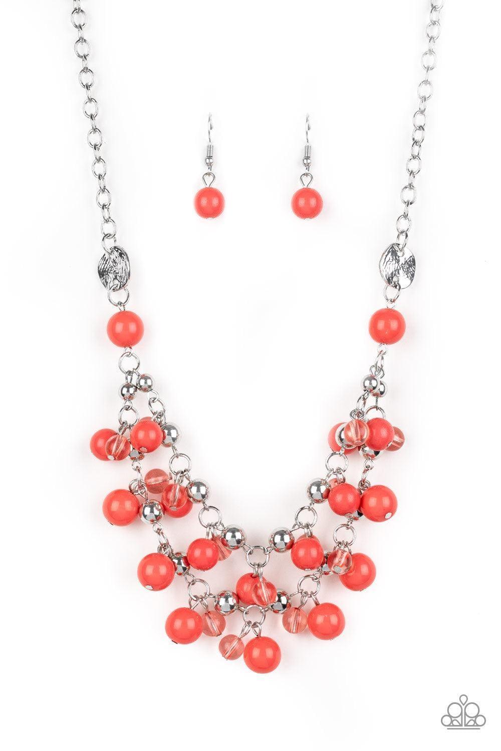 Paparazzi Accessories - Seaside Soiree - Orange (coral) Necklace - Bling by JessieK