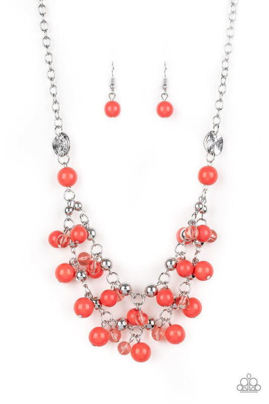Paparazzi Accessories - Seaside Soiree - Orange (coral) Necklace - Bling by JessieK