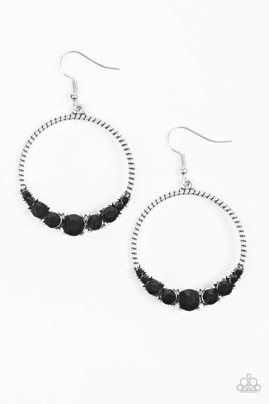 Paparazzi Accessories - Self-made Millionaire - Black Earrings - Bling by JessieK