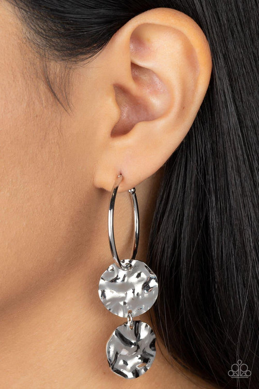 Paparazzi Accessories - Sending Shock Waves - Silver Earrings - Bling by JessieK